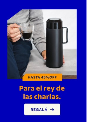 Para el rey de las charlas, termos hasta 45% OFF